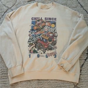 BRANDY MELVILLE - JOHN GALT OVERSIZED CREWNECK | OS FITS S-L